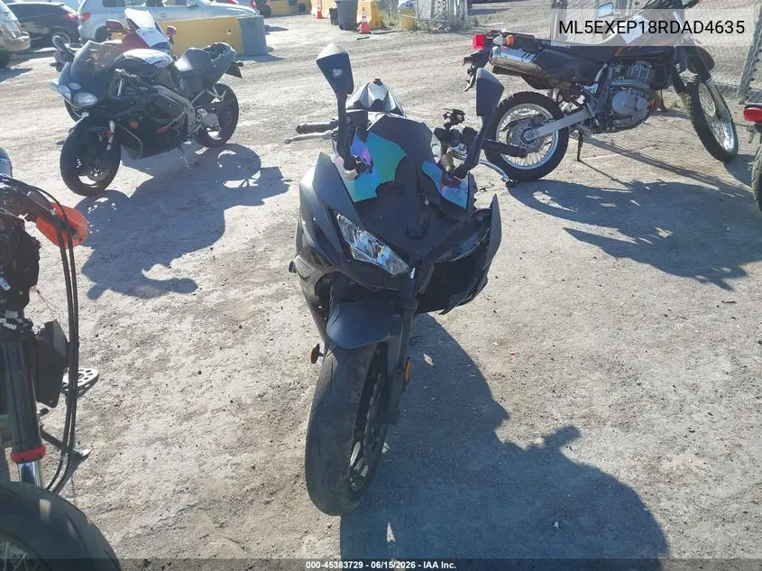 2024 Kawasaki Ex650 P VIN: ML5EXEP18RDAD4635 Lot: 45383729