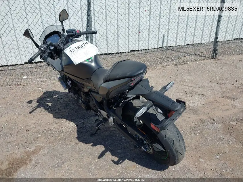 2024 Kawasaki Ex650 R VIN: ML5EXER16RDAC9835 Lot: 45388794