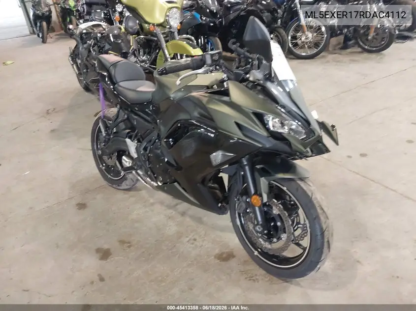 2024 Kawasaki Ex650 R VIN: ML5EXER17RDAC4112 Lot: 45413358