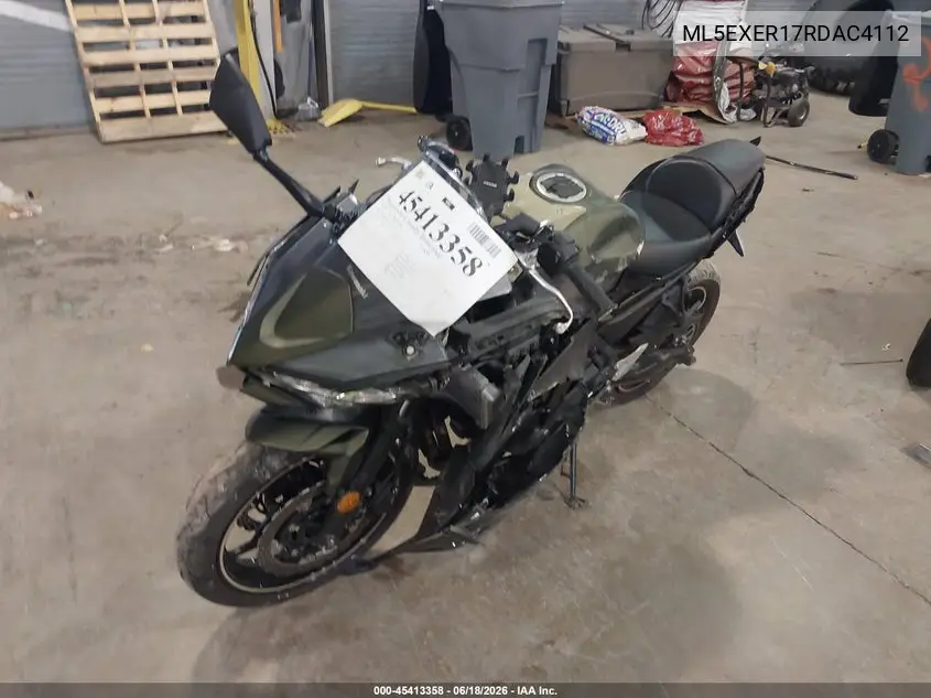 2024 Kawasaki Ex650 R VIN: ML5EXER17RDAC4112 Lot: 45413358