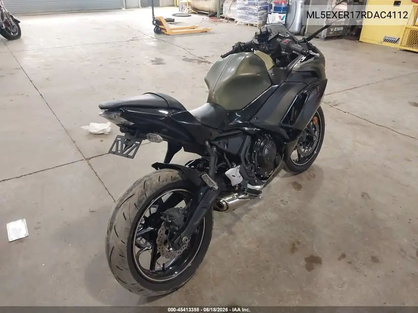 2024 Kawasaki Ex650 R VIN: ML5EXER17RDAC4112 Lot: 45413358