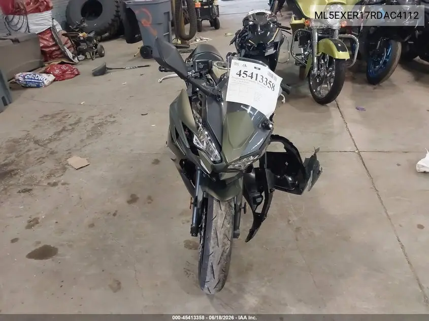 2024 Kawasaki Ex650 R VIN: ML5EXER17RDAC4112 Lot: 45413358