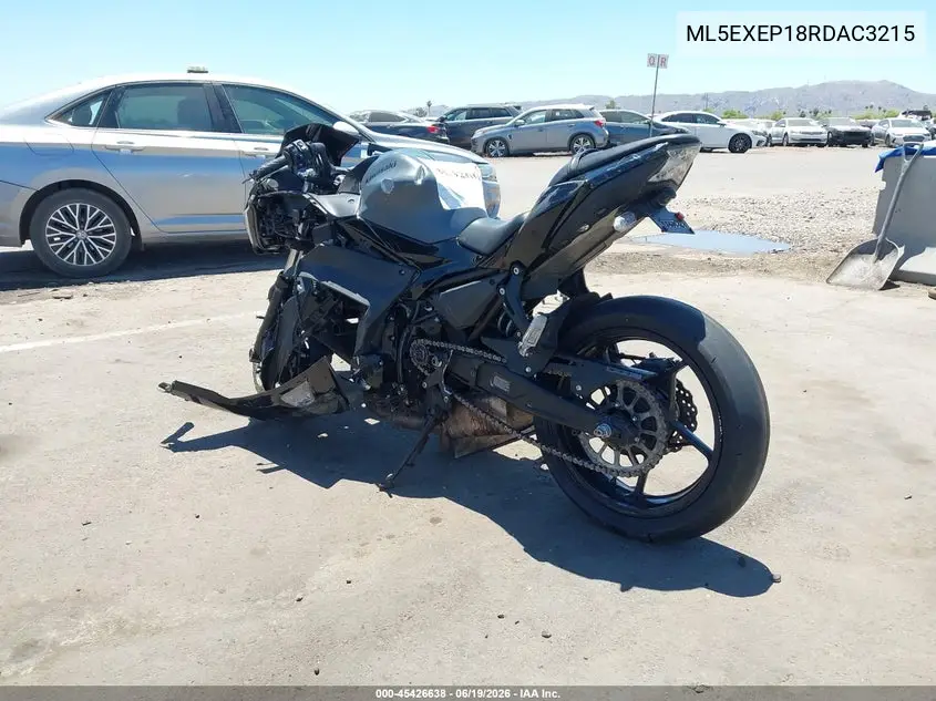 2024 Kawasaki Ex650 P VIN: ML5EXEP18RDAC3215 Lot: 45426638