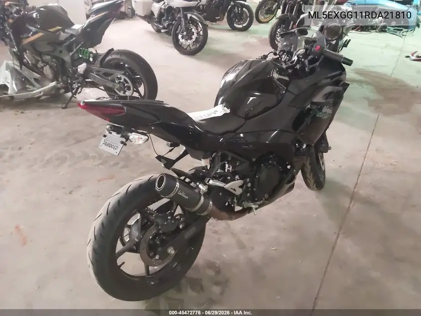 2024 Kawasaki Ex500 VIN: ML5EXGG11RDA21810 Lot: 45472776