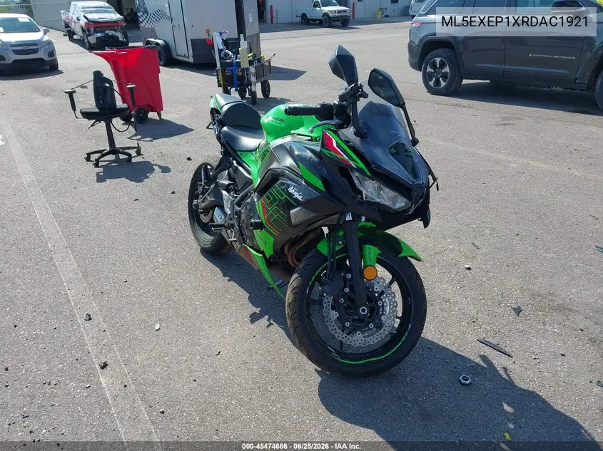 2024 Kawasaki Ex650 P VIN: ML5EXEP1XRDAC1921 Lot: 45474686