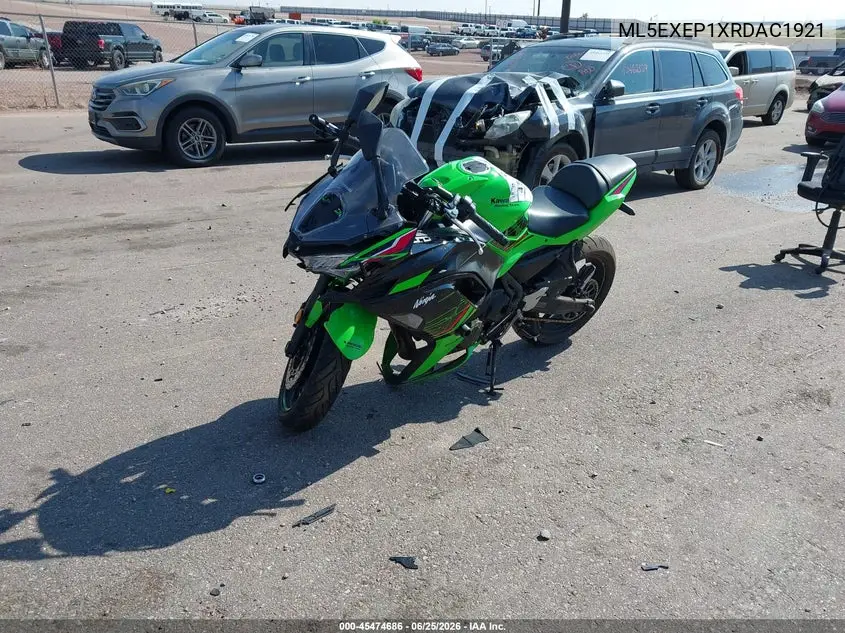 2024 Kawasaki Ex650 P VIN: ML5EXEP1XRDAC1921 Lot: 45474686