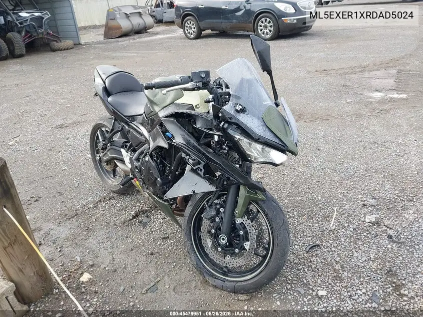 2024 Kawasaki Ex650 R VIN: ML5EXER1XRDAD5024 Lot: 45479951