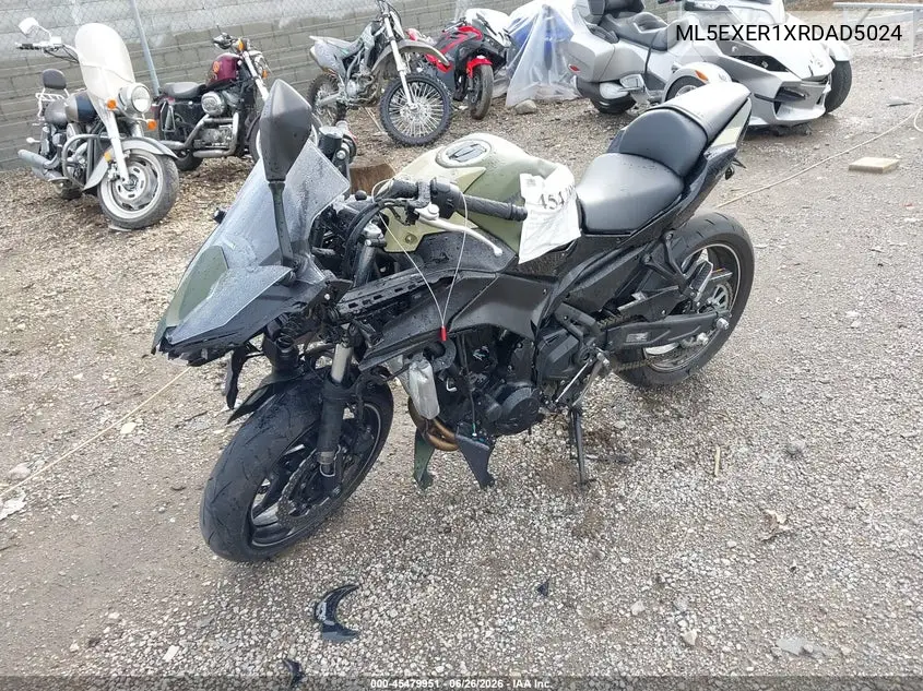 2024 Kawasaki Ex650 R VIN: ML5EXER1XRDAD5024 Lot: 45479951