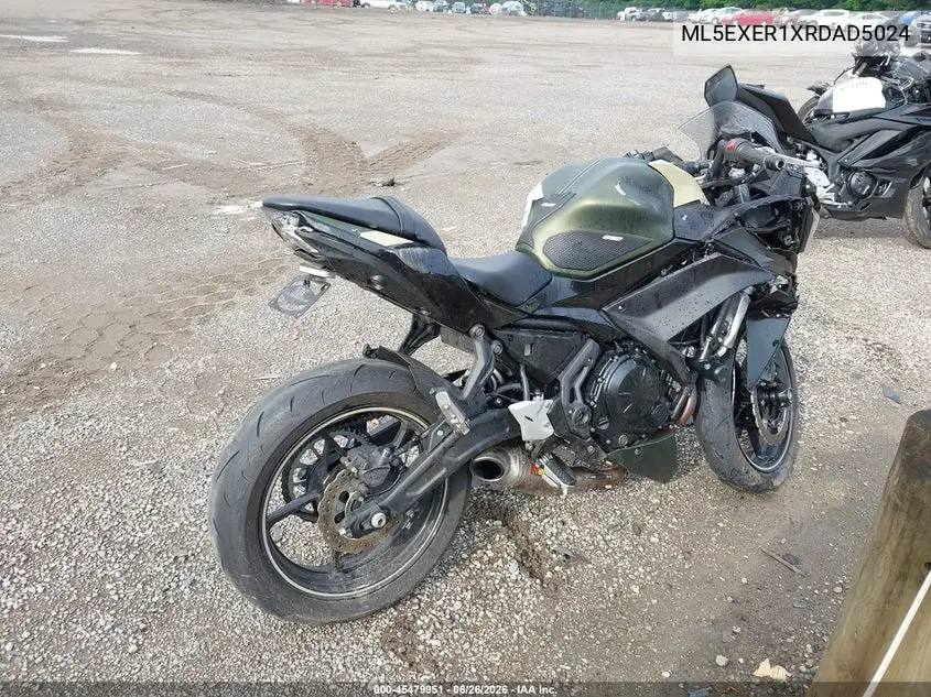 2024 Kawasaki Ex650 R VIN: ML5EXER1XRDAD5024 Lot: 45479951