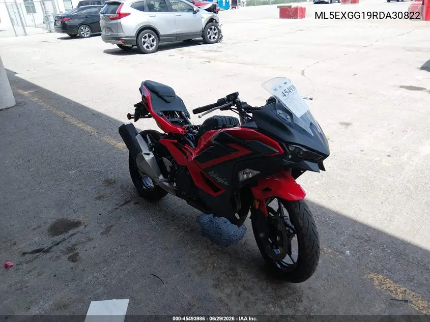 2024 Kawasaki Ex500 VIN: ML5EXGG19RDA30822 Lot: 45493986