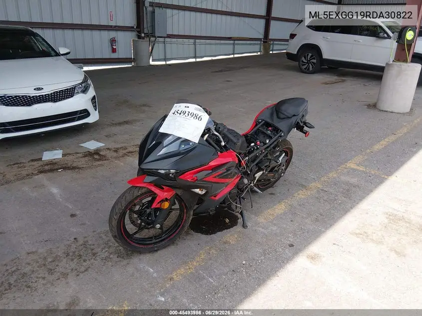 2024 Kawasaki Ex500 VIN: ML5EXGG19RDA30822 Lot: 45493986