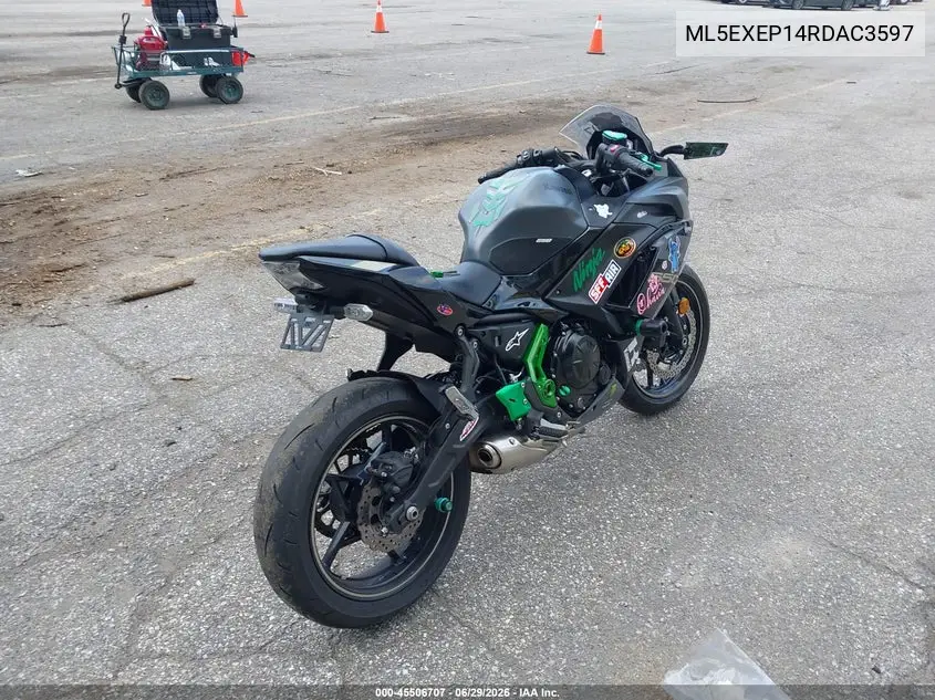 2024 Kawasaki Ex650 P VIN: ML5EXEP14RDAC3597 Lot: 45506707
