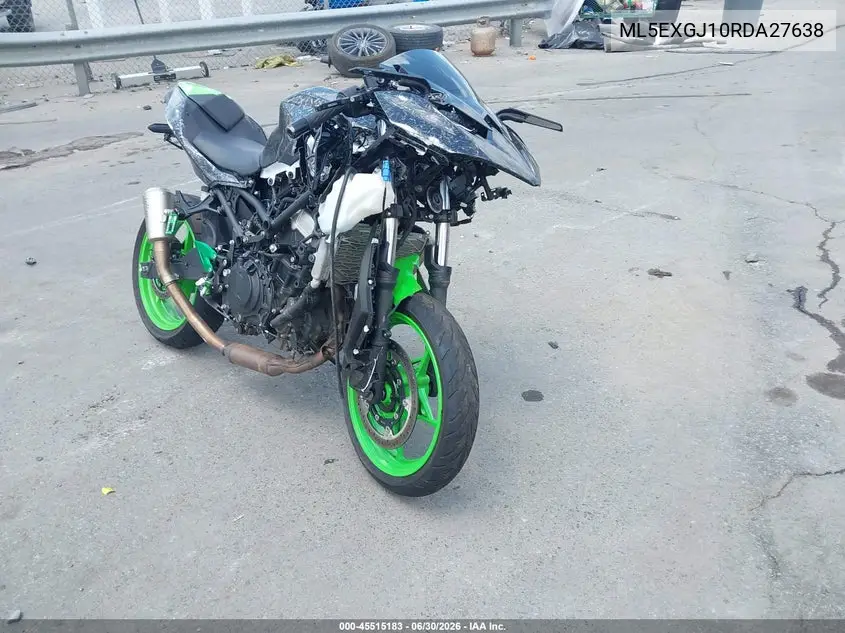 2024 Kawasaki Ex500 A/B VIN: ML5EXGJ10RDA27638 Lot: 45515183