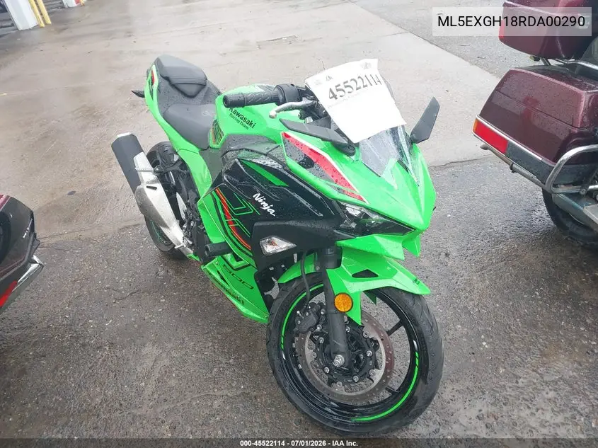 2024 Kawasaki Ex500 H VIN: ML5EXGH18RDA00290 Lot: 45522114