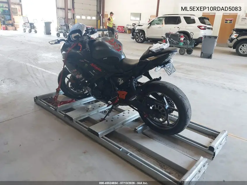 2024 Kawasaki Ex650 P VIN: ML5EXEP10RDAD5083 Lot: 45524654