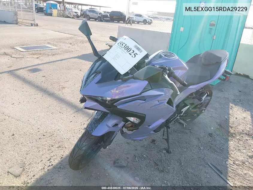 2024 Kawasaki Ex500 VIN: ML5EXGG15RDA29229 Lot: 45530025