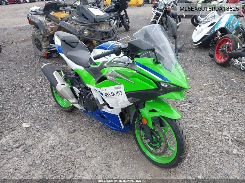 2024 Kawasaki Ex500 A/B VIN: ML5EXGJ18RDA18525 Lot: 45548392