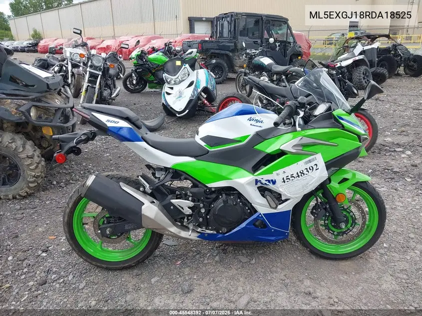 2024 Kawasaki Ex500 A/B VIN: ML5EXGJ18RDA18525 Lot: 45548392