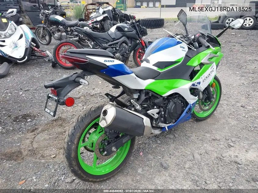 2024 Kawasaki Ex500 A/B VIN: ML5EXGJ18RDA18525 Lot: 45548392