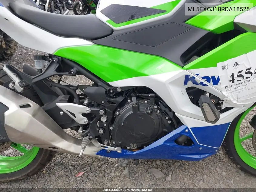 2024 Kawasaki Ex500 A/B VIN: ML5EXGJ18RDA18525 Lot: 45548392