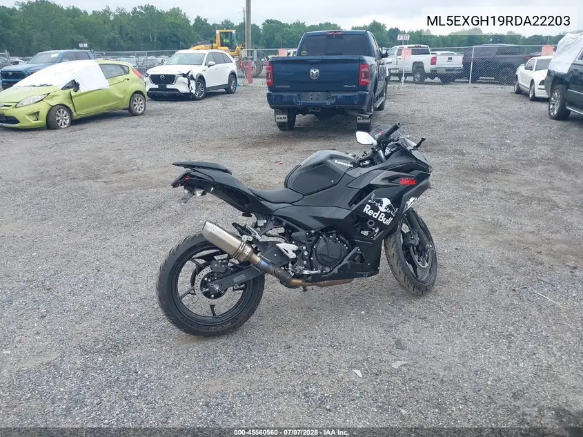 2024 Kawasaki Ex500 H VIN: ML5EXGH19RDA22203 Lot: 45560560