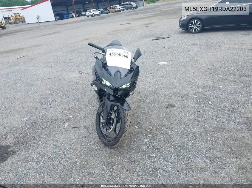2024 Kawasaki Ex500 H VIN: ML5EXGH19RDA22203 Lot: 45560560