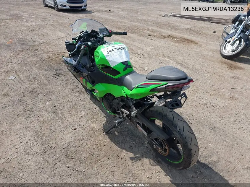 2024 Kawasaki Ex500 A/B VIN: ML5EXGJ19RDA13236 Lot: 45570003