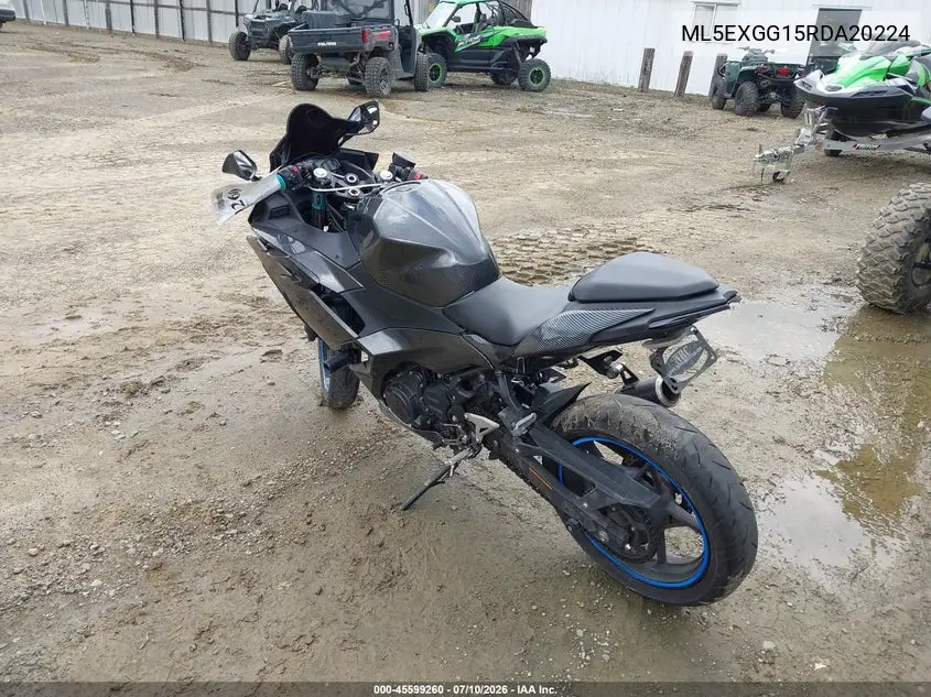 2024 Kawasaki Ex500 VIN: ML5EXGG15RDA20224 Lot: 45599260