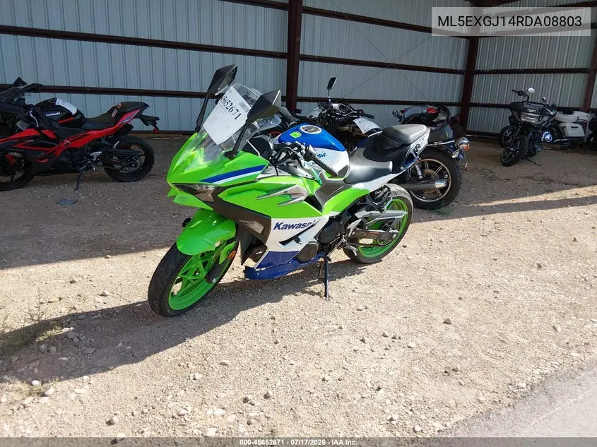 2024 Kawasaki Ex500 A/B VIN: ML5EXGJ14RDA08803 Lot: 45652671