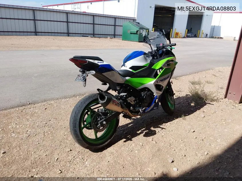 2024 Kawasaki Ex500 A/B VIN: ML5EXGJ14RDA08803 Lot: 45652671