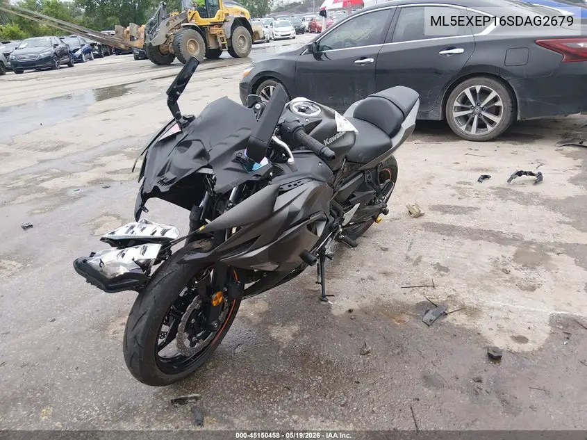 2025 Kawasaki Ex650 P VIN: ML5EXEP16SDAG2679 Lot: 45150458
