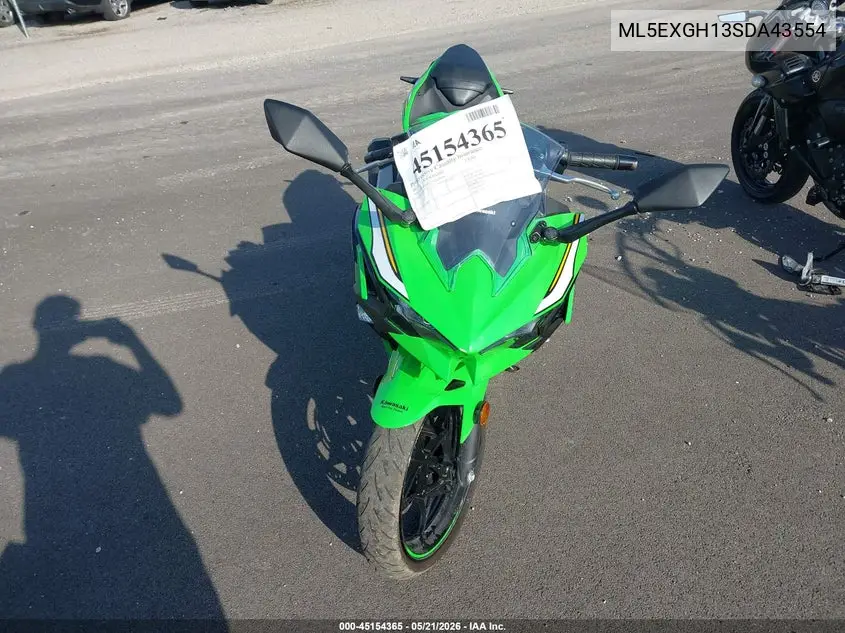 2025 Kawasaki Ex500 H VIN: ML5EXGH13SDA43554 Lot: 45154365