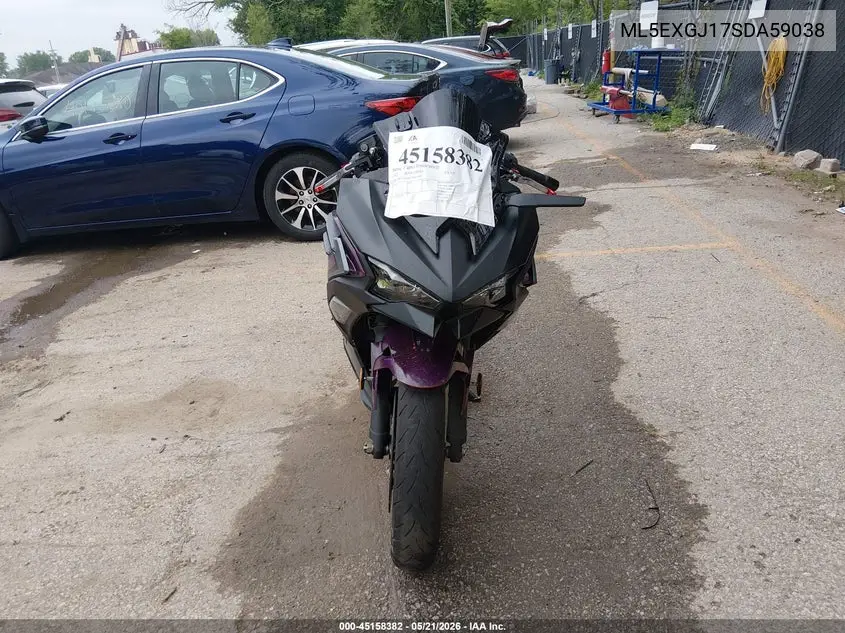2025 Kawasaki Ex500 A/B VIN: ML5EXGJ17SDA59038 Lot: 45158382
