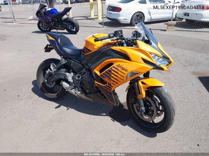 2025 Kawasaki Ex650 P VIN: ML5EXEP19SDAG4118 Lot: 45165996