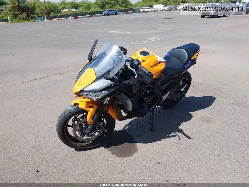 2025 Kawasaki Ex650 P VIN: ML5EXEP19SDAG4118 Lot: 45165996