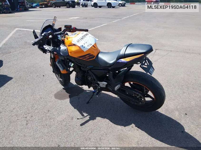 2025 Kawasaki Ex650 P VIN: ML5EXEP19SDAG4118 Lot: 45165996