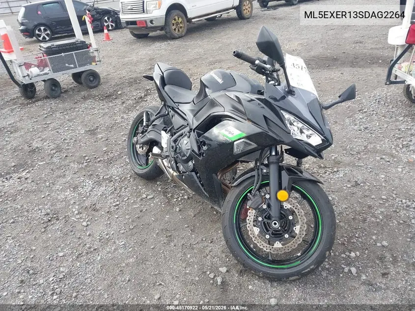 2025 Kawasaki Ex650 R VIN: ML5EXER13SDAG2264 Lot: 45170922