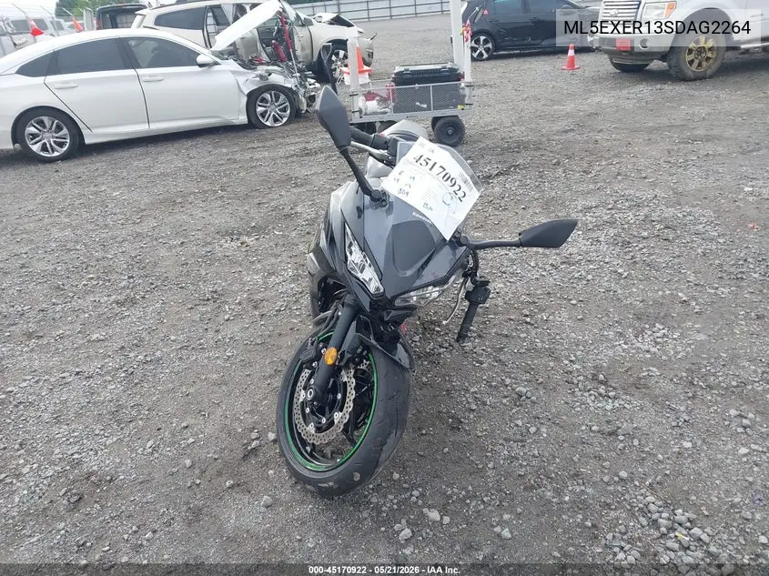 2025 Kawasaki Ex650 R VIN: ML5EXER13SDAG2264 Lot: 45170922