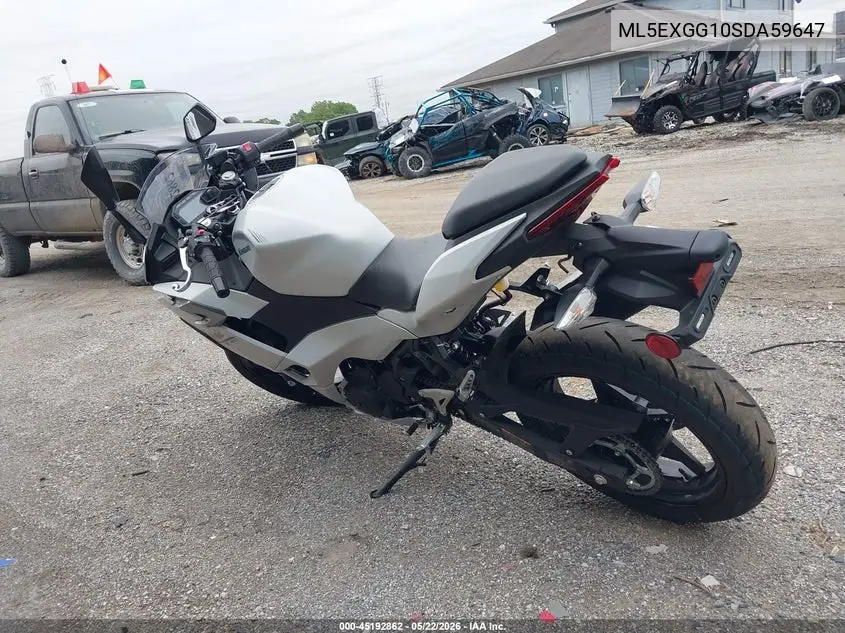 2025 Kawasaki Ex500 VIN: ML5EXGG10SDA59647 Lot: 45192862