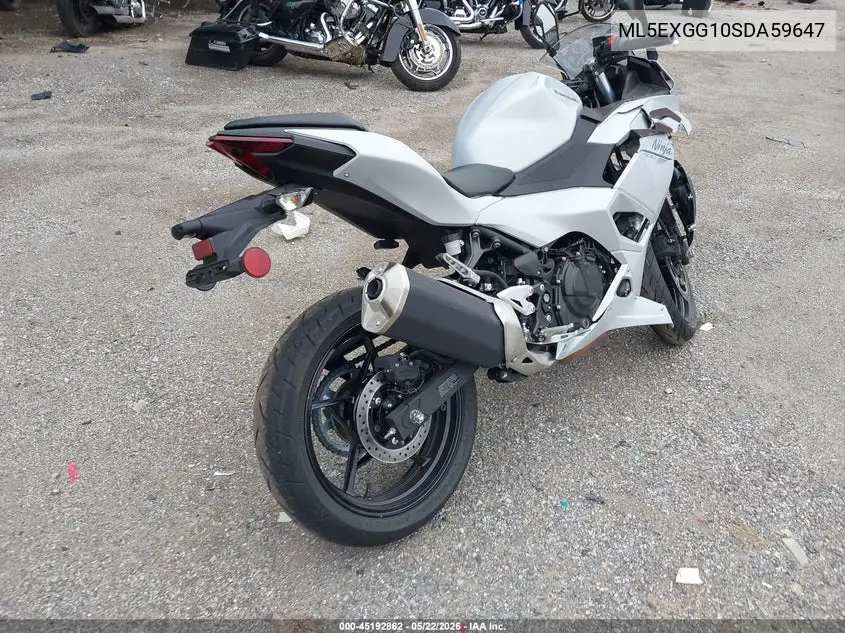 2025 Kawasaki Ex500 VIN: ML5EXGG10SDA59647 Lot: 45192862
