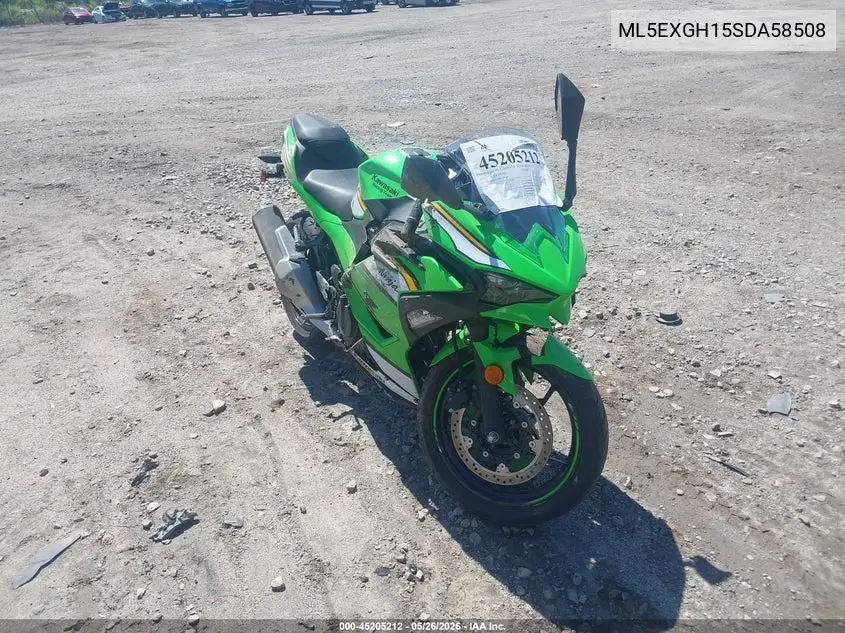 2025 Kawasaki Ex500 H VIN: ML5EXGH15SDA58508 Lot: 45205212
