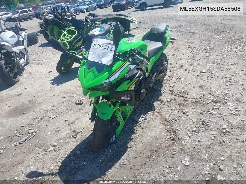 2025 Kawasaki Ex500 H VIN: ML5EXGH15SDA58508 Lot: 45205212