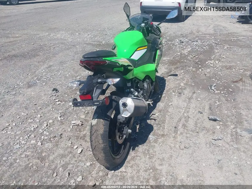 2025 Kawasaki Ex500 H VIN: ML5EXGH15SDA58508 Lot: 45205212