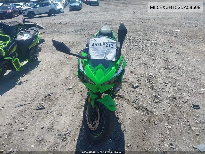 2025 Kawasaki Ex500 H VIN: ML5EXGH15SDA58508 Lot: 45205212