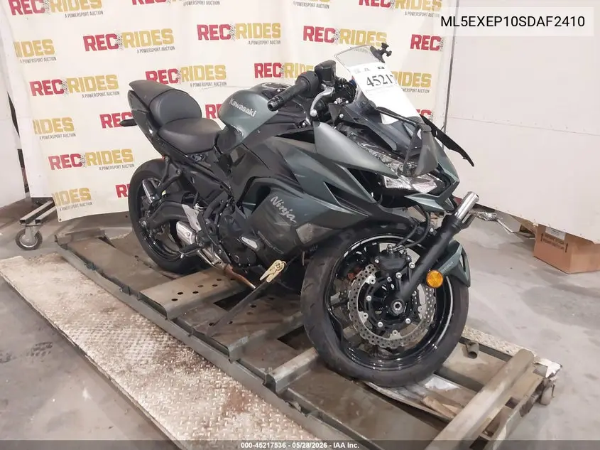 2025 Kawasaki Ex650 P VIN: ML5EXEP10SDAF2410 Lot: 45217536