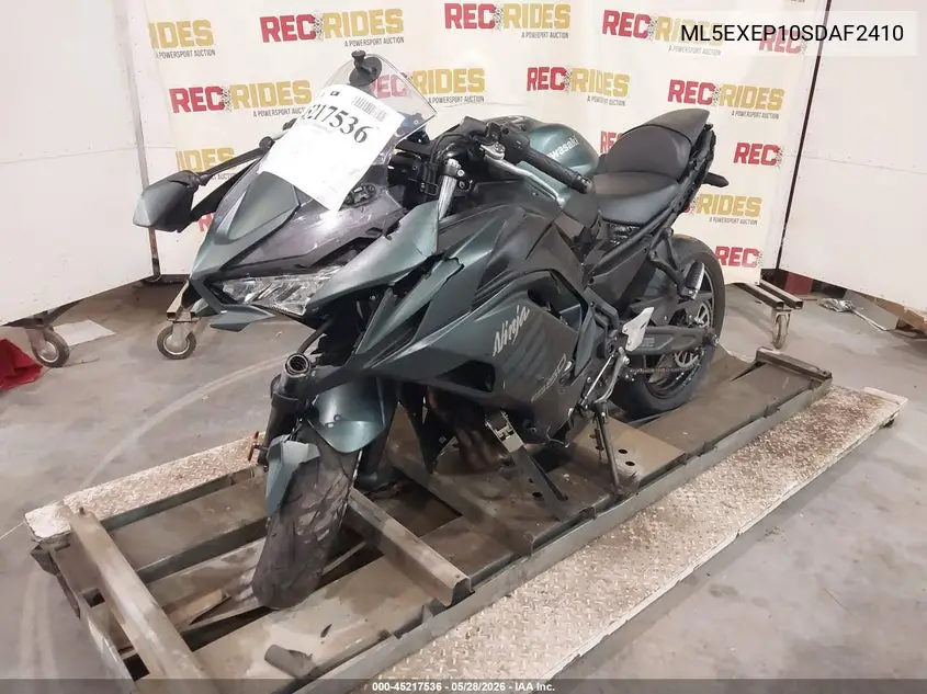 2025 Kawasaki Ex650 P VIN: ML5EXEP10SDAF2410 Lot: 45217536