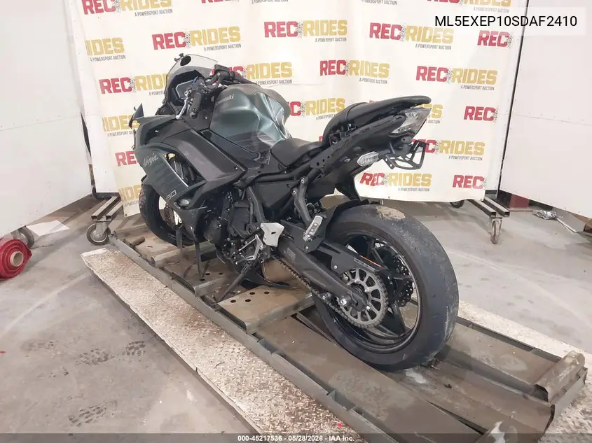 2025 Kawasaki Ex650 P VIN: ML5EXEP10SDAF2410 Lot: 45217536