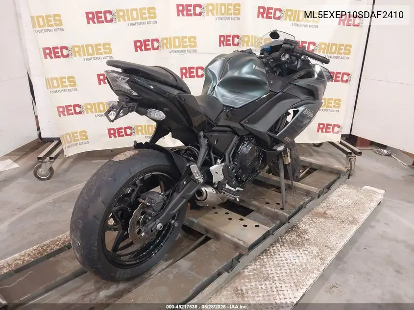 2025 Kawasaki Ex650 P VIN: ML5EXEP10SDAF2410 Lot: 45217536