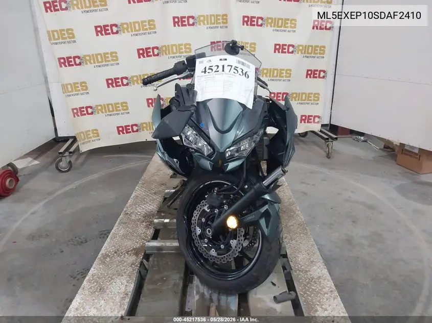 2025 Kawasaki Ex650 P VIN: ML5EXEP10SDAF2410 Lot: 45217536