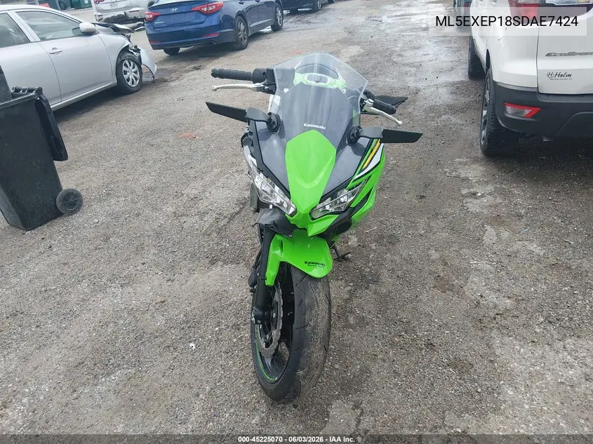 2025 Kawasaki Ex650 P VIN: ML5EXEP18SDAE7424 Lot: 45225070